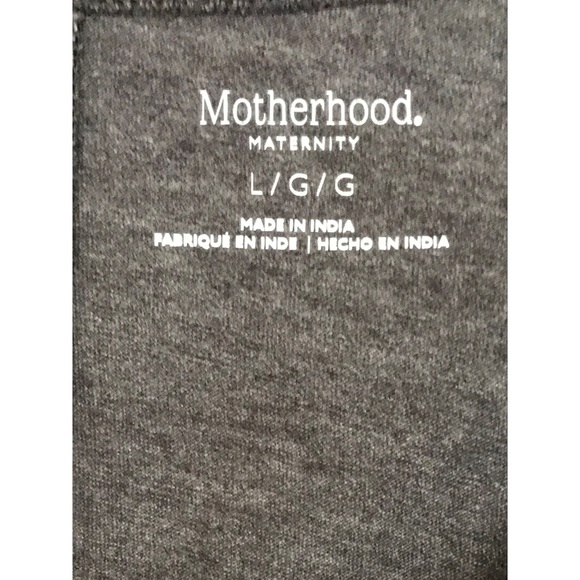 Motherhood Maternity Gray Long Sleeve V-Neck Tee Large - Picture 3 of 5